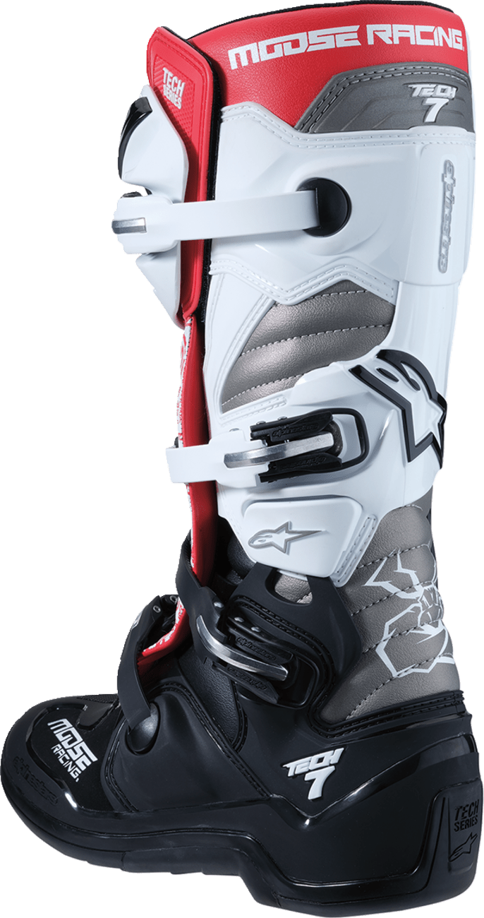 Tech 7 Boots - Black/White/Red - US 8 - Offroad Armor