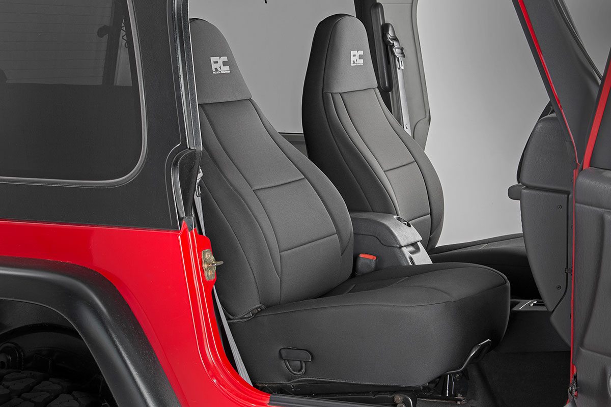 Rough Country Seat Covers | Front and Rear | Jeep Wrangler TJ (03-06) 4WD