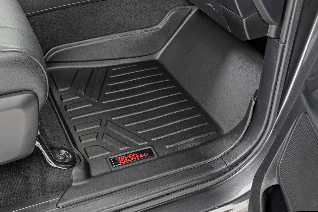 Rough Country Floor Mats | FR & RR | CrewMax | Toyota Tundra 2WD/4WD (2014-2021)