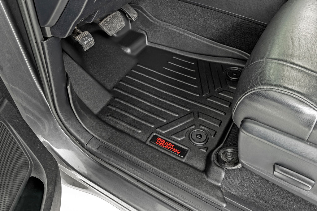 Rough Country Floor Mats | FR & RR | CrewMax | Toyota Tundra 2WD/4WD (2014-2021)
