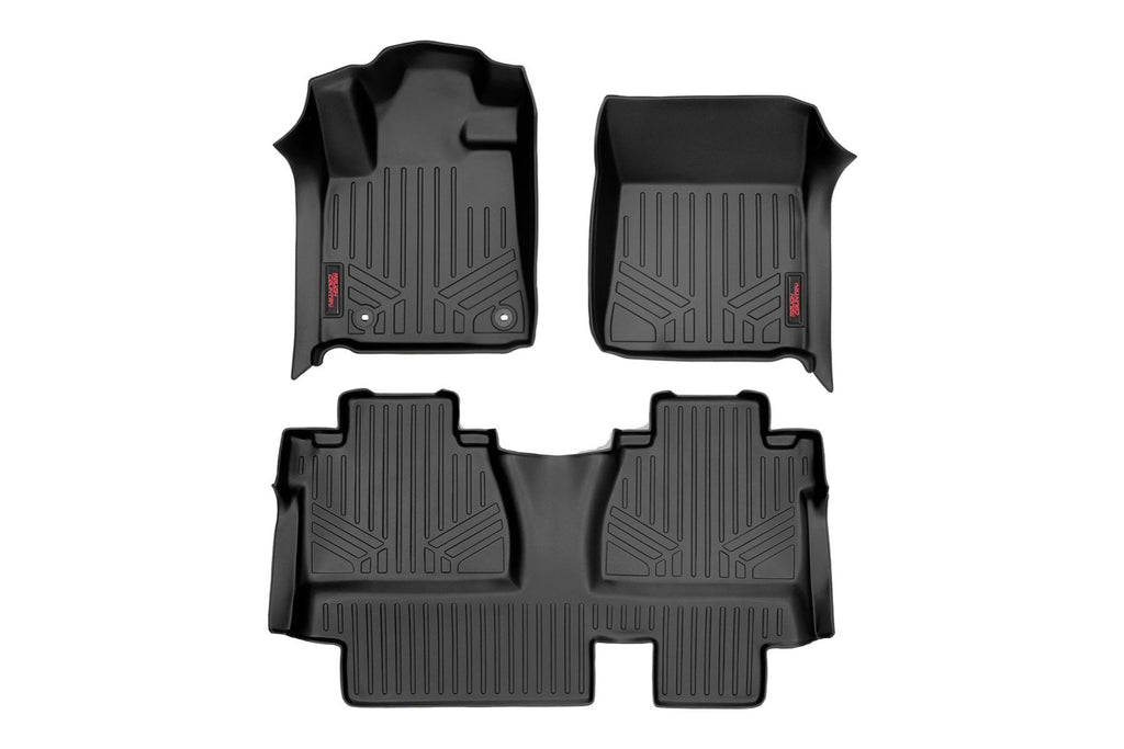 Rough Country Floor Mats | FR & RR | CrewMax | Toyota Tundra 2WD/4WD (2014-2021)