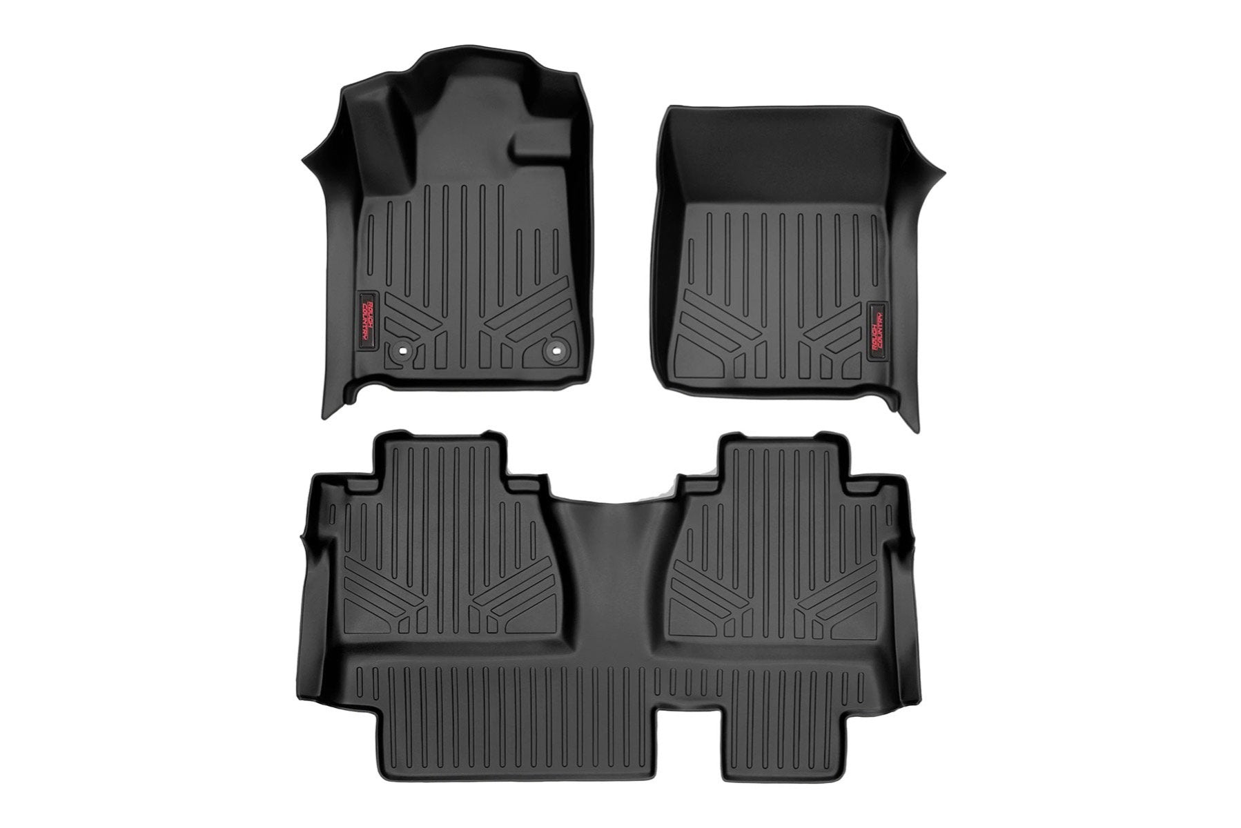 Rough Country Floor Mats | FR & RR | CrewMax | Toyota Tundra 2WD/4WD (2014-2021)