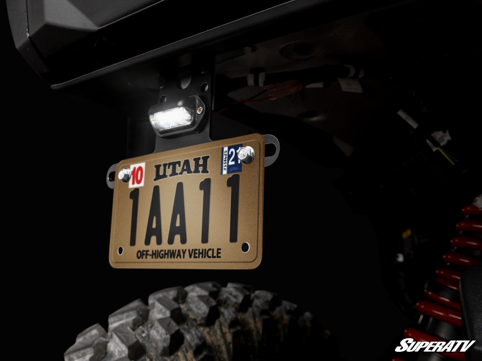 Universal Lighted License Plate Holder - Offroad Armor