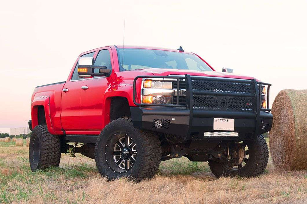 2015-19 Chevy 2500 Vaquero Front Non-Winch Bumper Full Guard - Texture Black