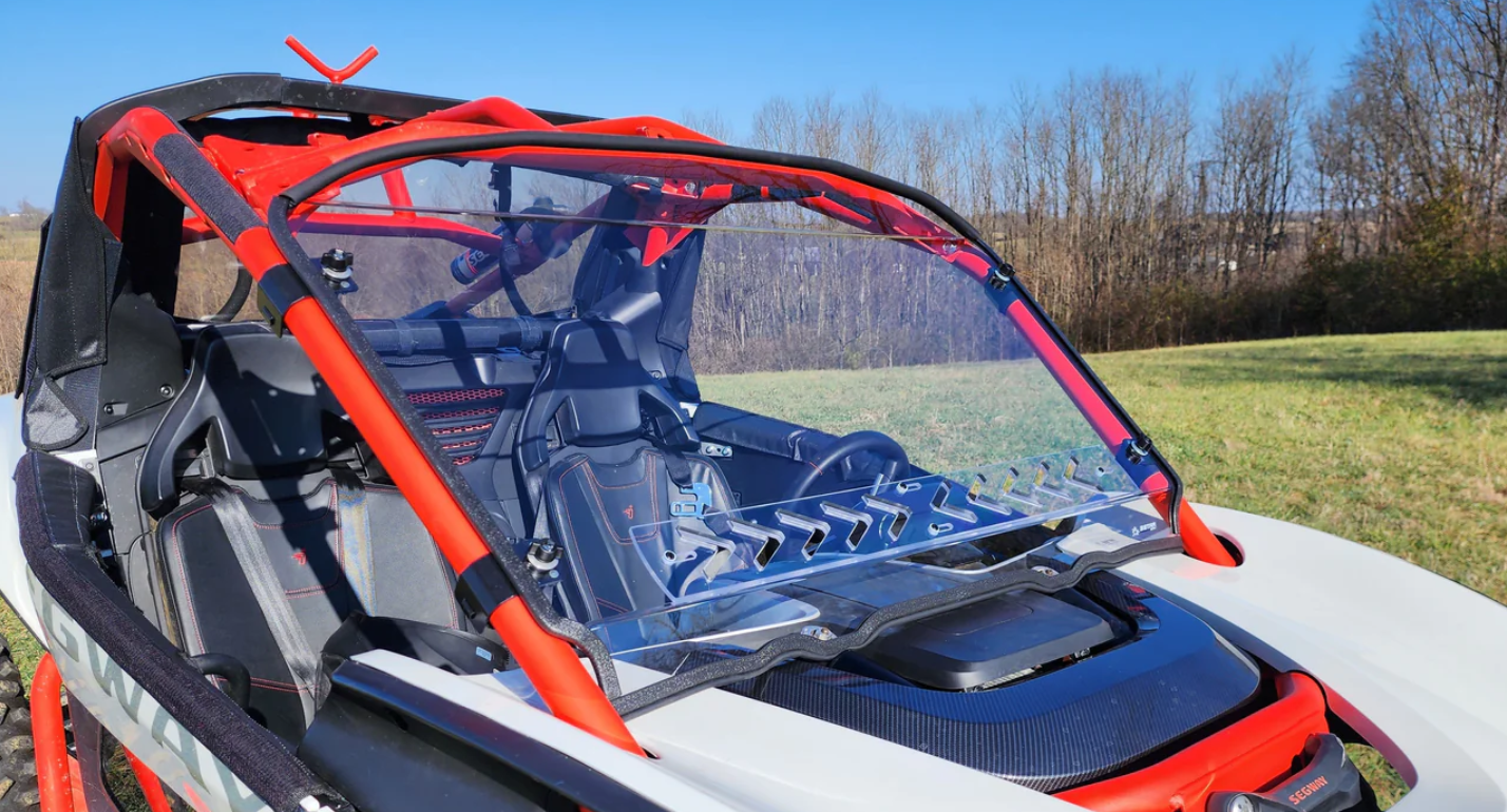 Segway Villain - 1 Pc Scratch-Resistant Windshield with Clamp & Vent Options