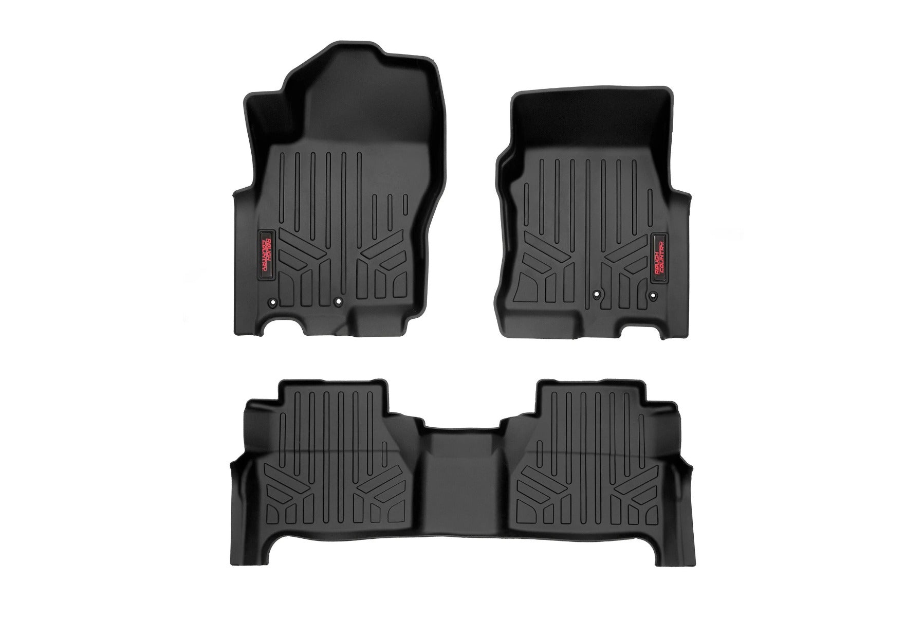 Rough Country Floor Mats | FR & RR | Crew Cab | Nissan Frontier 2WD/4WD (22-23)