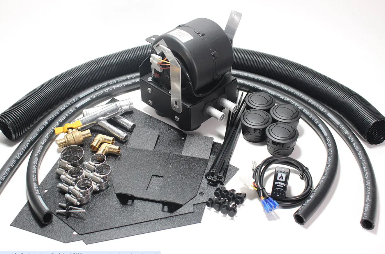Inferno Cab Heater Kit With Defrost - 2017-Current Can-Am Maverick X3 Premium In Dash Enclosure
