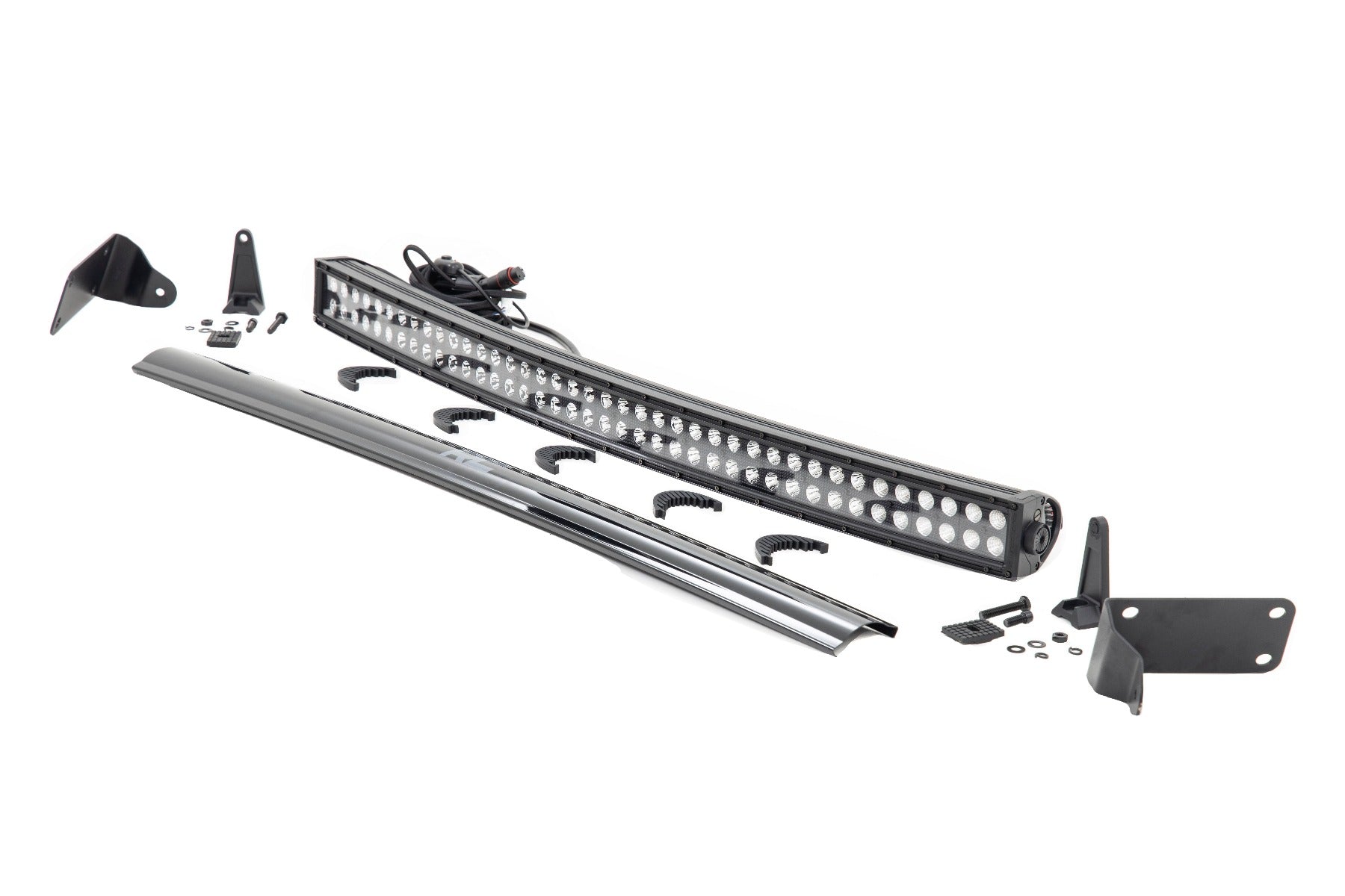 Rough Country LED Light | Bumper Mount | 40" Black Dual Row | Ram 2500 4WD (10-18)