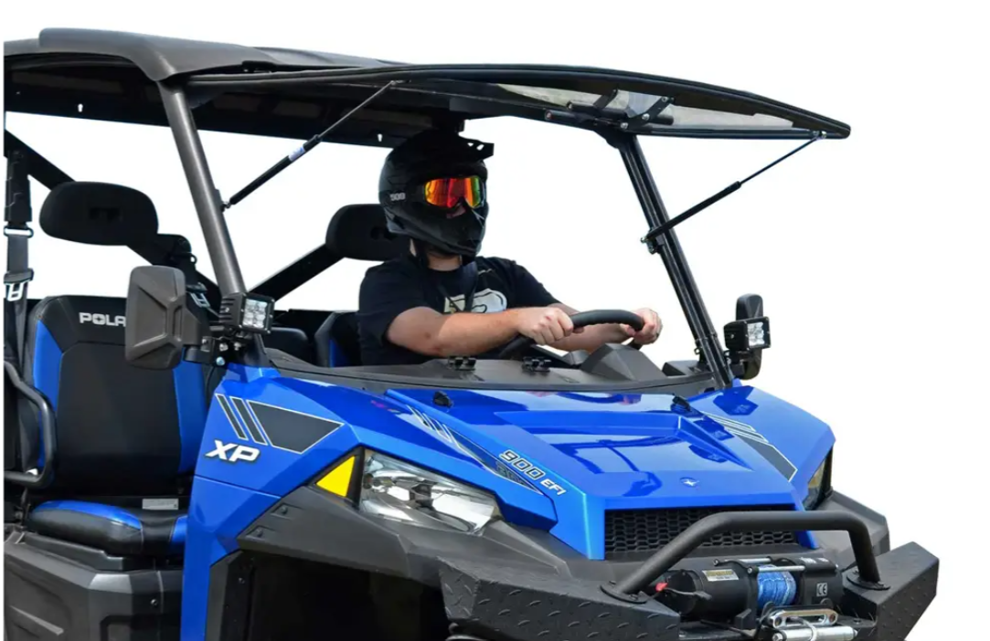 Polaris Ranger Xp 900 Scratch Resistant Flip Windshield