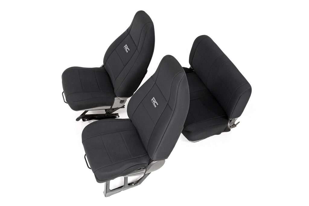 Rough Country Seat Covers | Front and Rear | Jeep Wrangler YJ 4WD (1987-1990)