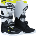Youth Tech 7S Boots - Black/White/Yellow - US 2 - Offroad Armor